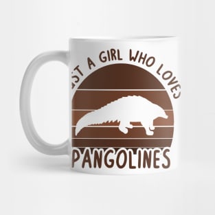 Girl pangolin women love retro saying Mug